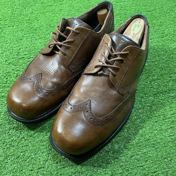 Steel Toe Oxford Dress Shoes SZ 12 D Florsheim Wing Tip Work Shoes  Non-slip main image 6